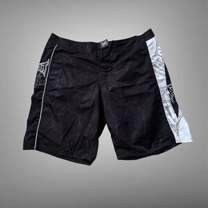 Tapout Black & white swim Shorts